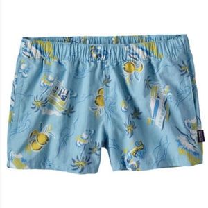 Patagonia Barely Baggies Shorts Women's Medium Blue C Street Shorts Tropical